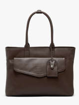 Leather Flandres Business Bag With 15" Laptop Sleeve Leather Etrier Brown flandres EFLA823B