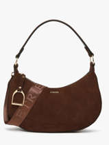 Shoulder Bag Altesse Suede Leather Etrier Brown altesse suede EASU017M