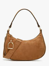 Shoulder Bag Altesse Suede Leather Etrier Brown altesse suede EASU017M