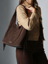 Shoulder Bag M Country Leather Etrier Brown country ECOU154M-vue-porte