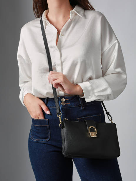 Shoulder Bag Equestre Leather Etrier Black equestre EEQT0143 other view 1